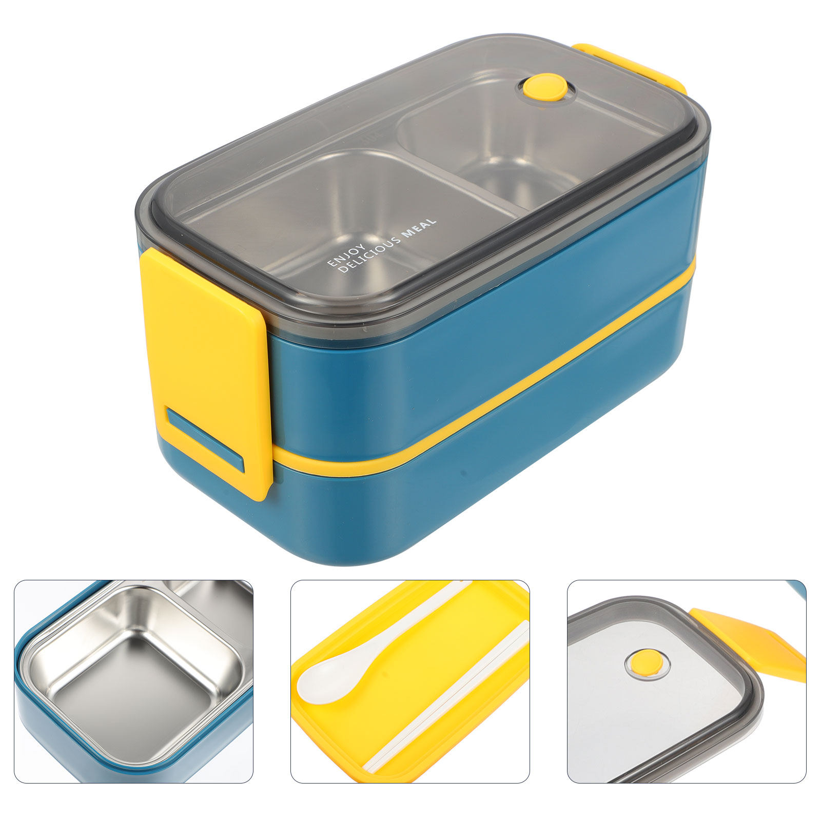 Bento Box Two Tier - Contenitore per Pranzo in Acciaio Inox
