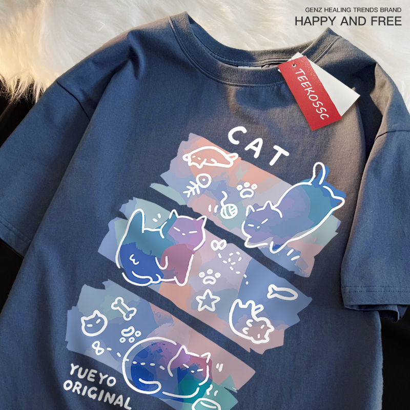 Japan Lifestyle And Culture - Divertente gatto travestimento Stampa T-shirt in